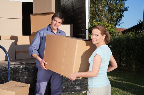 A set of packing boxes and supplies ready for moving in Richmond upon Thames